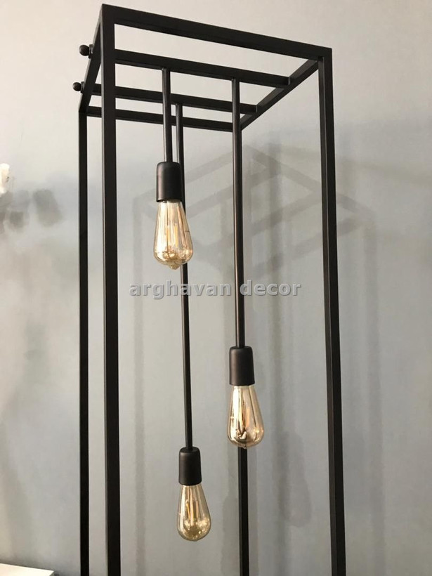 آباژور مدرن ایستاده فلزی سه شعله