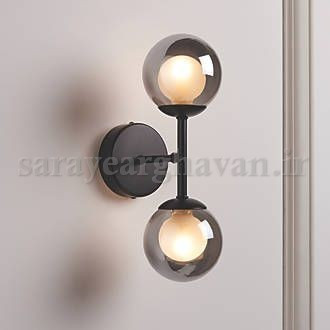 دیوارکوب(چراغ دیواری) مدرن فلزی 2 شعله ، ارسال با حباب D152