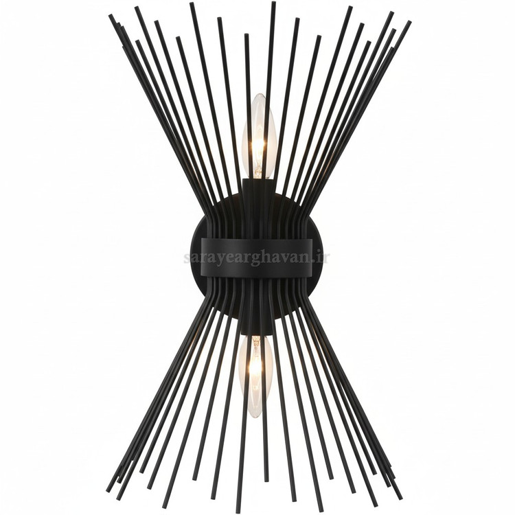 دیوارکوب(چراغ دیواری)مدرن فلزی2 شعله، با طراحی لوکس و کاربردی D108