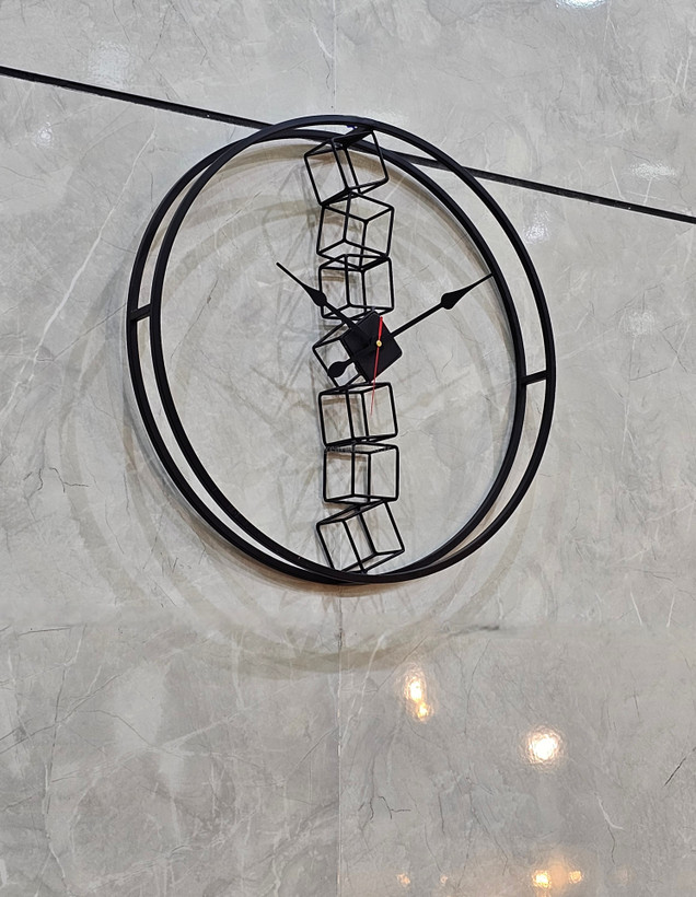 ساعت دیواری فلزی مدرن، کد H129