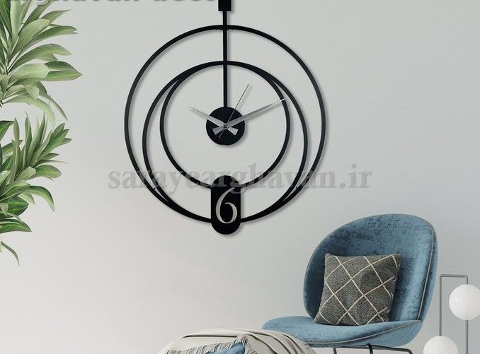 ساعت دیواری فلزی مدرن، کد H130