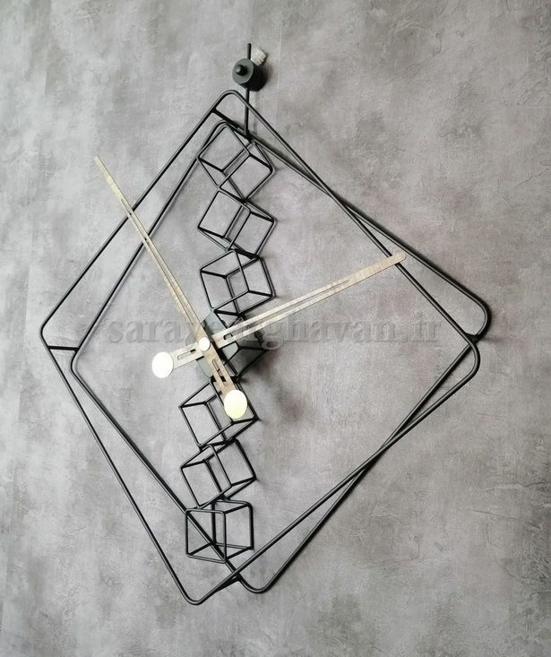 ساعت دیواری مدرن فلزی کد H140