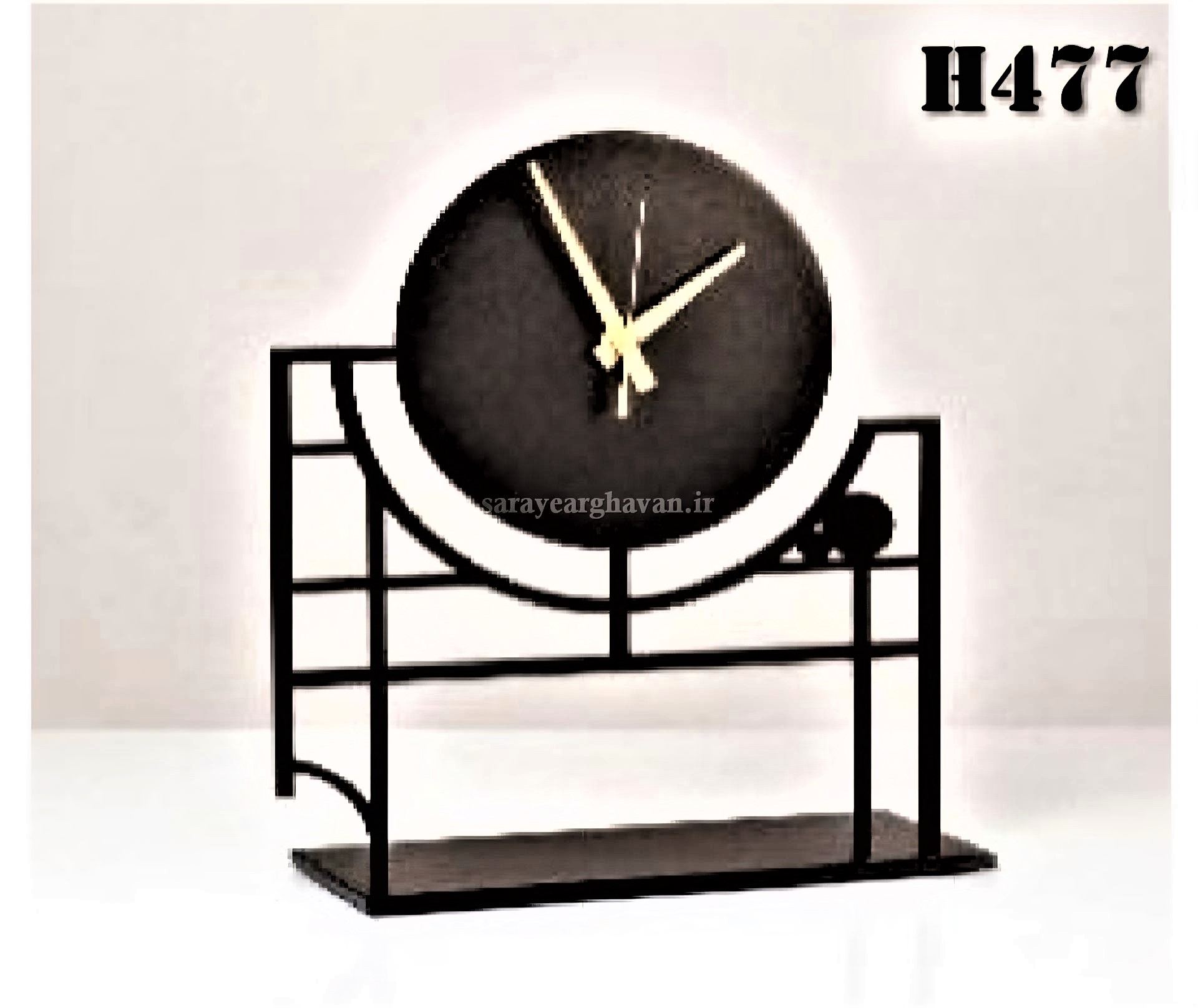 ساعت رومیزی مدرن فلزی کد H477
