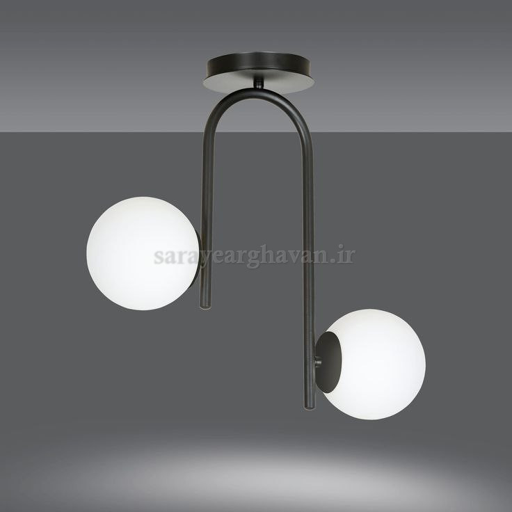لوستر آویز مولکولی مدرن فلزی 2 شعله با طراحی خاص(ارسال با حباب) کد A227