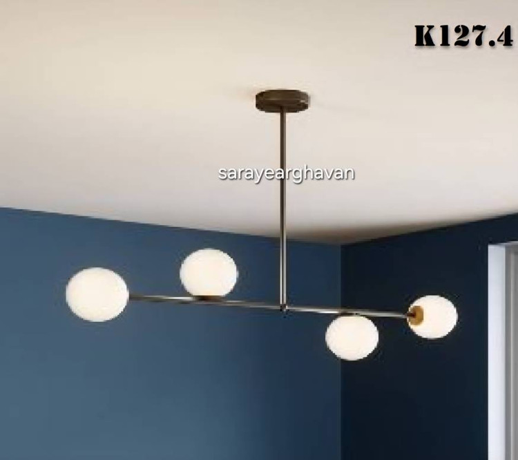 لوستر کانتری مدرن 4 شعله (با ارسال حباب) K127