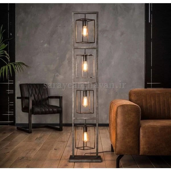 آباژور ایستاده مدرن فلزی 4 شعله R103 | دارای تنوع رنگ - گارانتی ۵ ساله