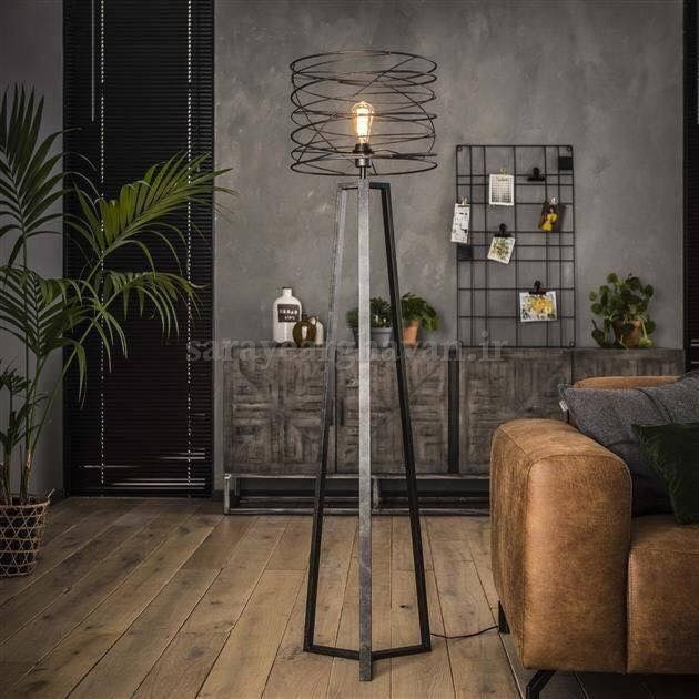 آباژور ایستاده کنارسالنی مدرن فلزی تک شعله، کد R112 / دارای گارانتی 5 ساله