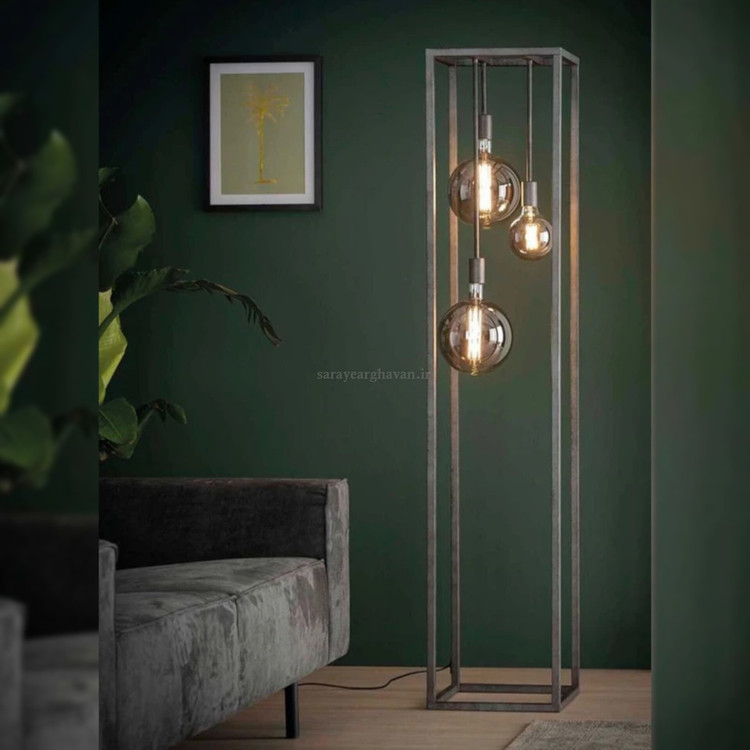 آباژور ایستاده مدرن فلزی 3 شعله لوکس و کاربردی R113