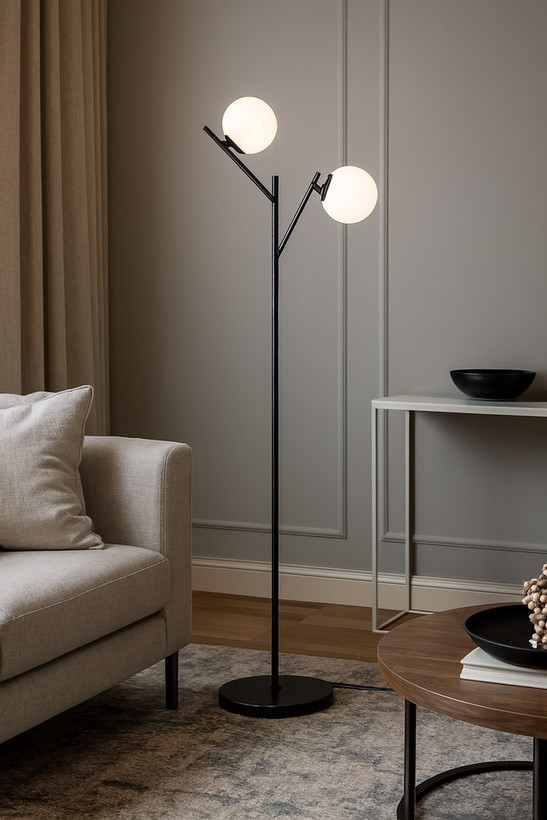 آباژور ایستاده مدرن فلزی 2 شعله(ارسال با حباب) R138