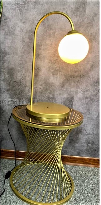 آباژور رومیزی مدرن فلزی تک شعله (ارسال با حباب) R140