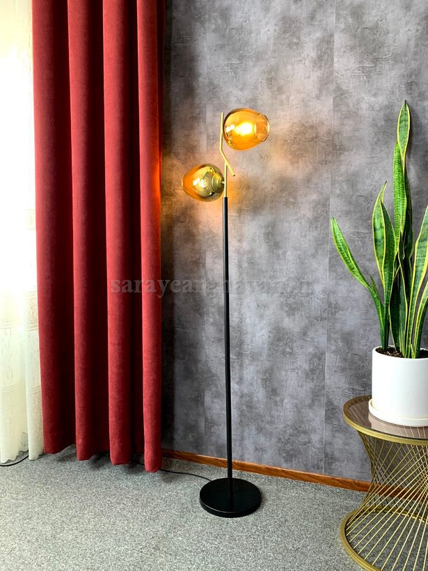 آباژور ایستاده مدرن فلزی 2 شعله(ارسال با حباب) R141
