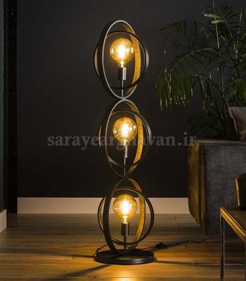 آباژور ایستاده مدرن فلزی 3 شعله R144