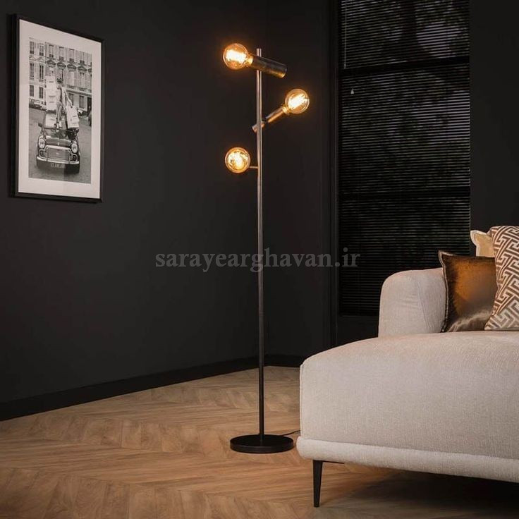 آباژور ایستاده مدرن فلزی3 شعله R165