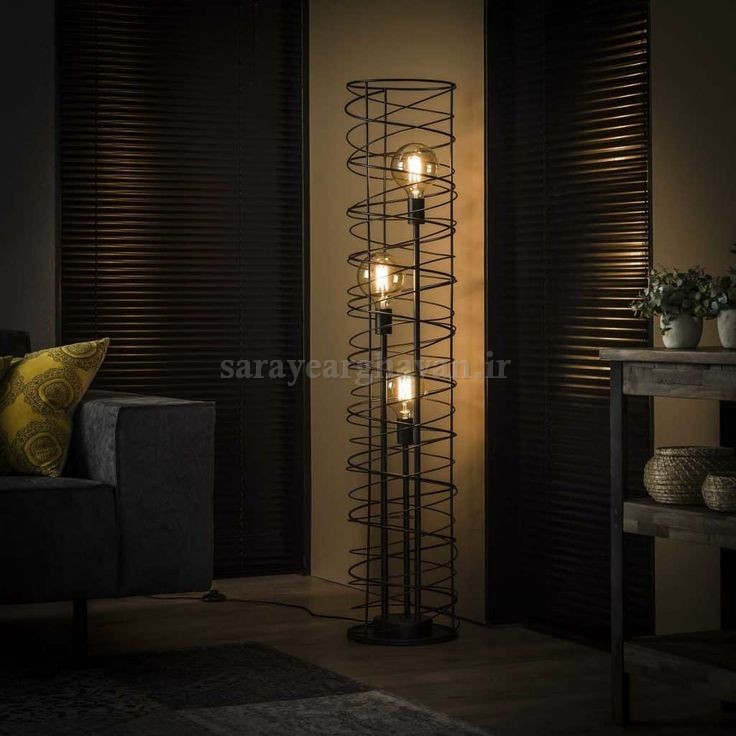 آباژور ایستاده مدرن فلزی3 شعله R168