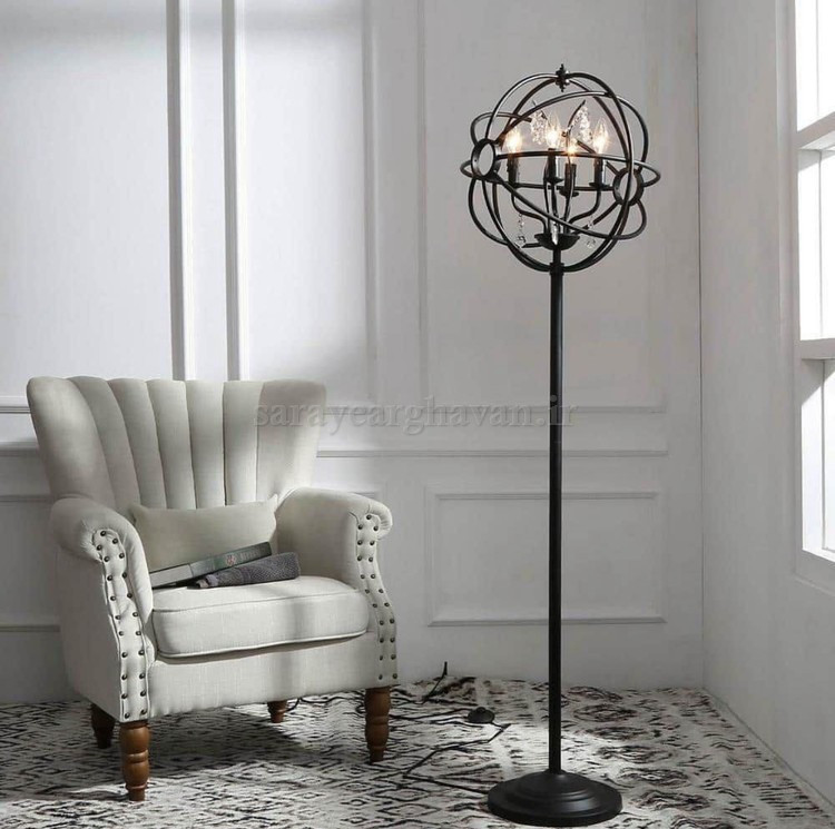 آباژور ایستاده مدرن فلزی3 شعله R170