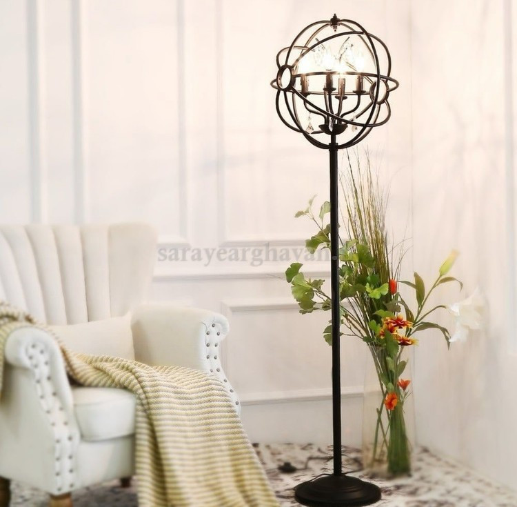 آباژور ایستاده مدرن فلزی3 شعله R170