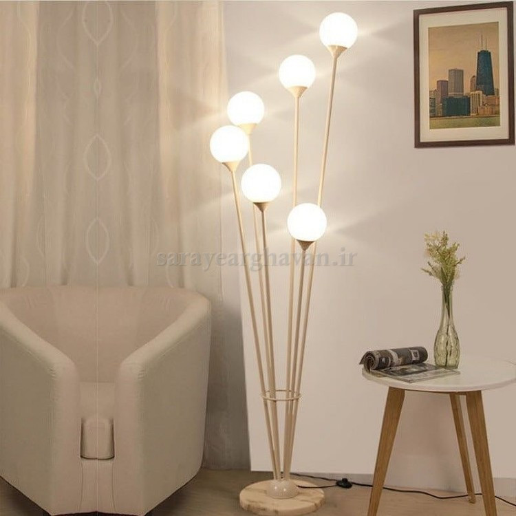 آباژور ایستاده مدرن فلزی 6 شعله(ارسال با حباب) R171