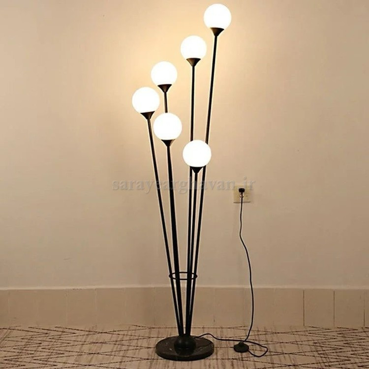 آباژور ایستاده مدرن فلزی 6 شعله(ارسال با حباب) R171