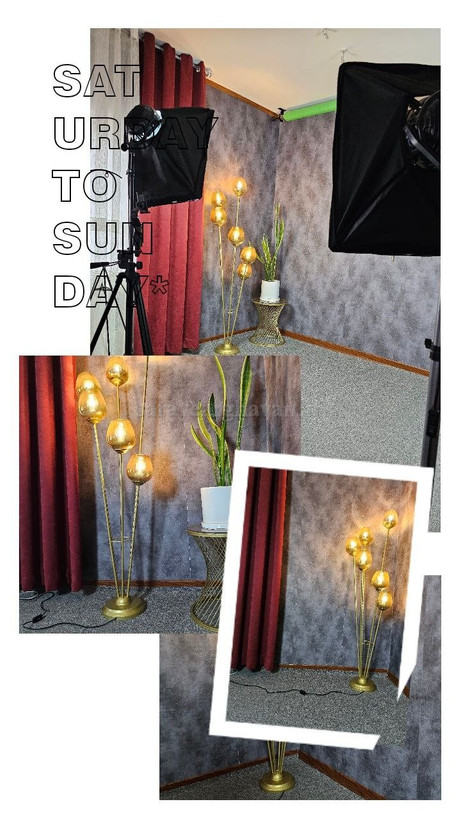 آباژور ایستاده مدرن فلزی 6 شعله(ارسال با حباب) R171