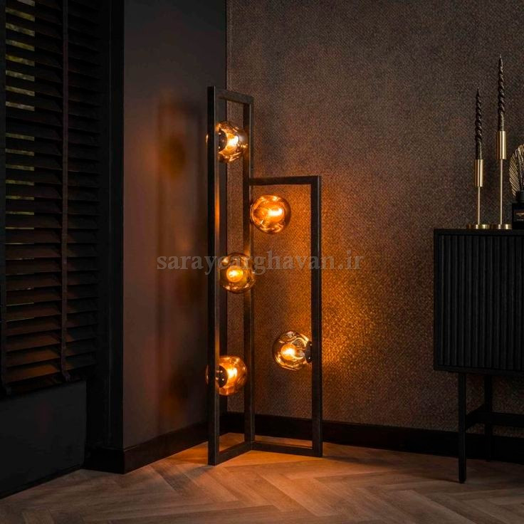 آباژور ایستاده مدرن فلزی 5 شعله (ارسال با حباب) R184