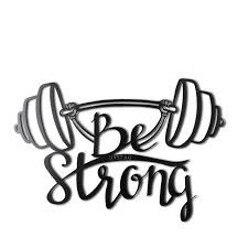 تابلو دکوراتیو فلزی مدرن کد T281 | طرح "Be Strong" | مناسب سالن های ورزشی
