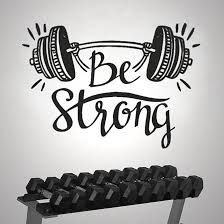 تابلو دکوراتیو فلزی مدرن کد T281 | طرح "Be Strong" | مناسب سالن های ورزشی